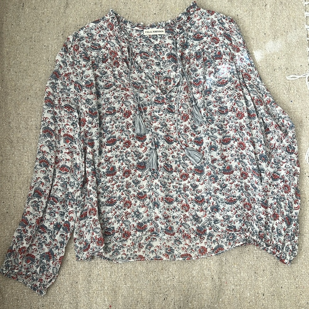 Ulla Jonhson Floral Long Sleeve Blouse